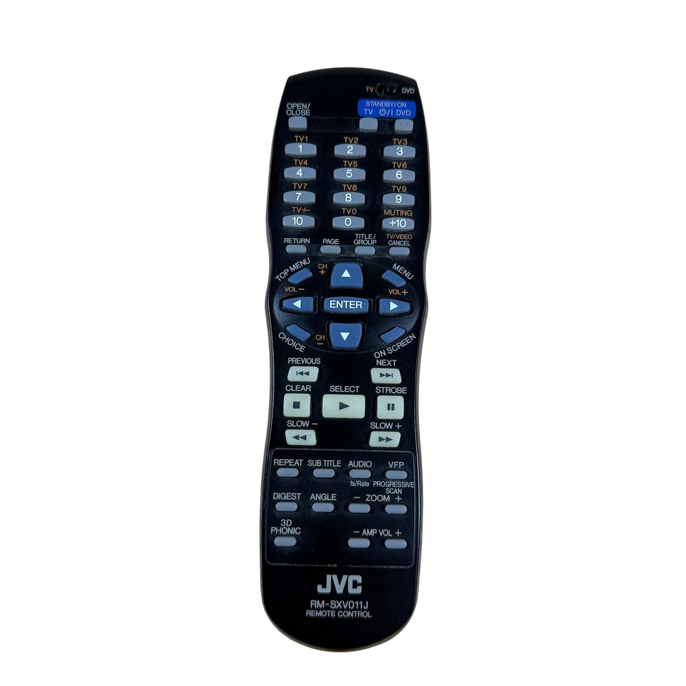 JVC RM-SXV011J DVD Player Remote Control Black Replacement
